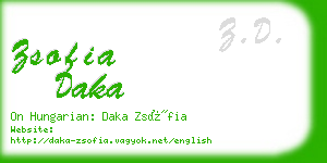 zsofia daka business card